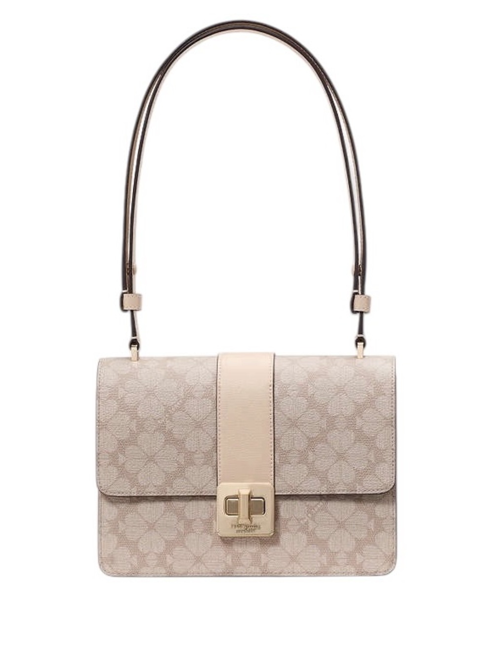 Kate Spade Cream Jacquard Spade Flower Convertible Shoulder Bag Crossbody NWT